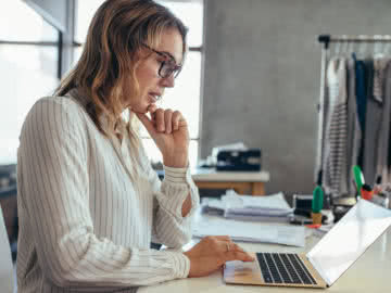Small business owner implementing business trends 2019 for her business.